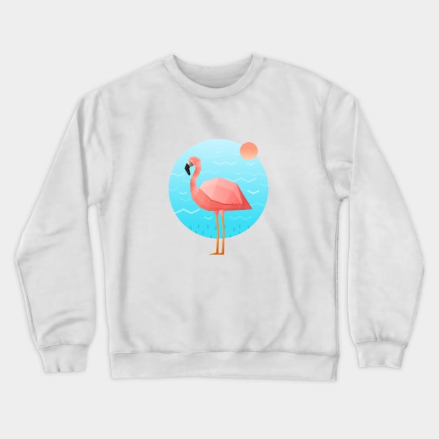 Summer Flamingo Crewneck Sweatshirt by LittleMissy